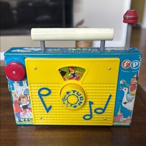Fisher-Price Yellow and Red Learning Radio Toy
